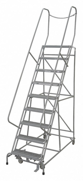 Rolling Ladder Steel 120In. H. Gray