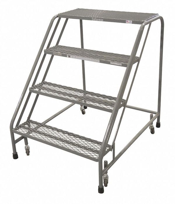 Rolling Ladder Steel 40In. H. Gray