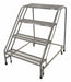 Rolling Ladder Steel 40In. H. Gray