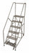 Rolling Ladder Steel 90In. H. Gray