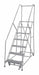 Rolling Ladder Steel 100In. H. Gray