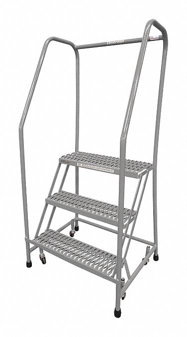 Rolling Ladder Steel 60In. H. Gray