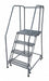 Rolling Ladder Steel 70In. H. Gray