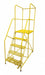 Rolling Ladder Steel 80In. H. Yellow