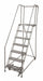 Rolling Ladder Steel 100In. H. Gray
