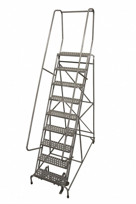 Rolling Ladder Steel 120In. H. Gray