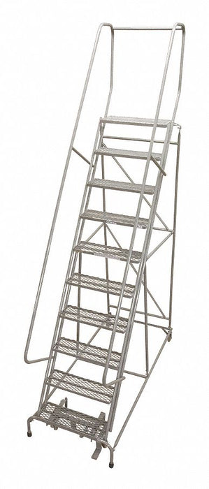 Rolling Ladder Steel 130In. H. Gray