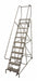 Rolling Ladder Steel 140In. H. Gray