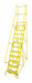 Rolling Ladder Steel 162In. H. Yellow