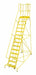 Rolling Ladder Steel 182In. H. Yellow