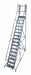 Rolling Ladder Steel 202In. H. Gray