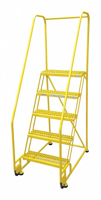 Tilt and Roll Ldr Steel 80In. H. Yellow