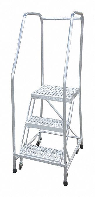 Rolling Ladder Steel 50In. H. Gray