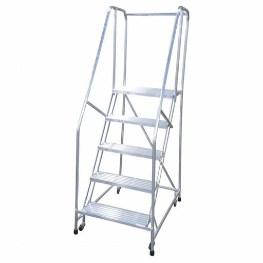 Rolling Ladder Steel 30 in H Gray