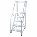 Rolling Ladder Steel 30 in H Gray