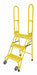 Rolling Ladder Steel 60In. H. Yellow