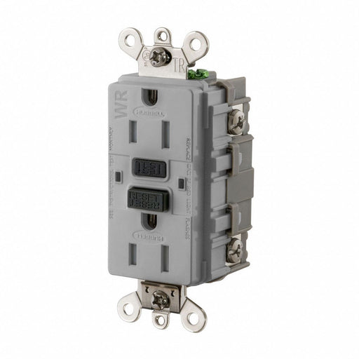 GFCI Receptacle 15A 125VAC 5-15R Gray