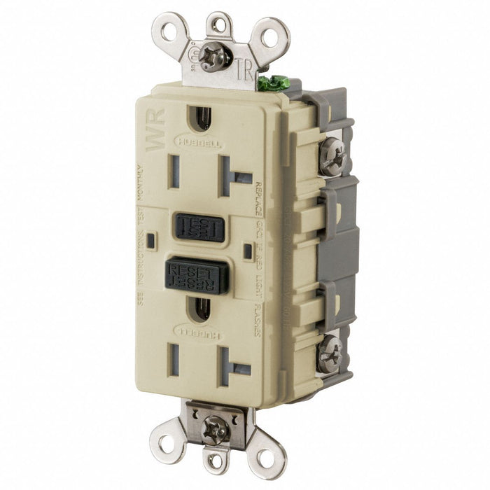 Recept Ivory 20 A GFCI 2P3W Bk Sd 1PK