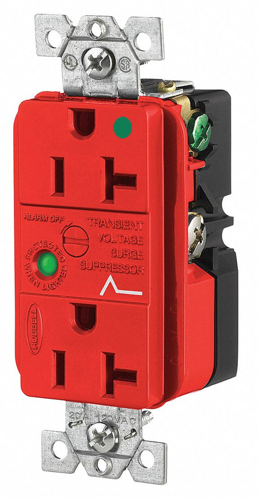 Receptacle Red 20 A 2P3W Side 1PK