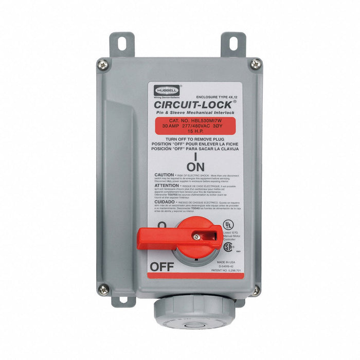 MchIntrlkDvc 4P5W 30 A 277/480V AC 15hp