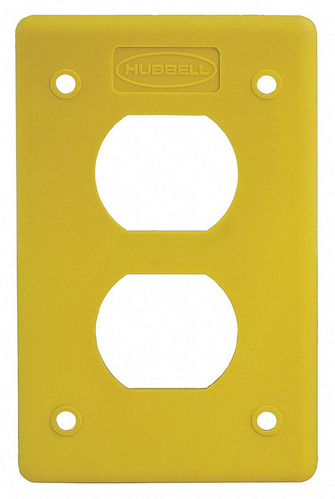 Duplex Cover Plate Non-Metallic Yellow