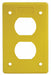 Duplex Cover Plate Non-Metallic Yellow