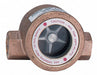 Single Sight Flow Indicator Bronze 1/4In