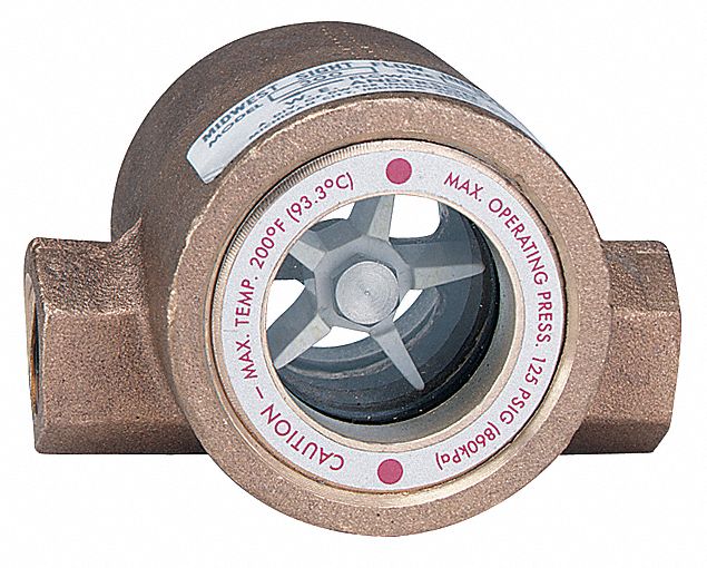 Double Sight Flow Indicator Brnz 1-1/4In