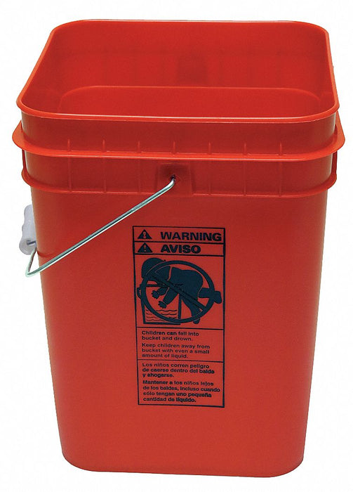StoragePail Red 13.125inH 10.25inW