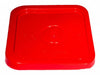 Pail Lid 10.375 in W Plastic Red