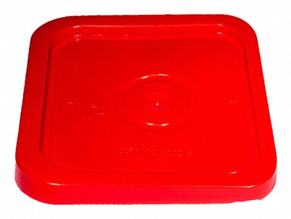 Pail Lid 10.375 in W Plastic Red