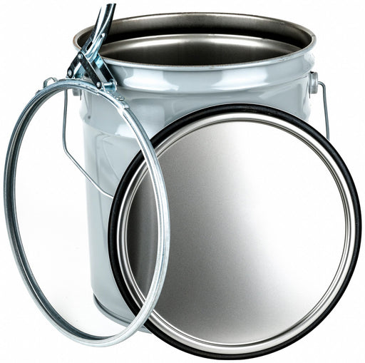 Pail Steel Gray Open Head