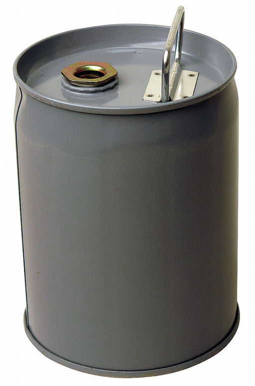 Pail Steel Gray Closed Head