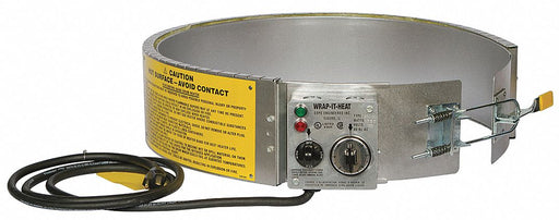 Drum Heater 58.125 in L Steel 115V AC