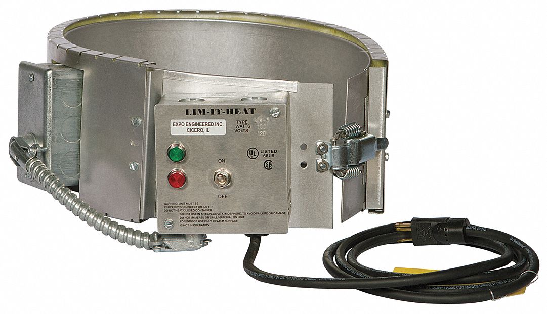 Pail Heater 35.375 in L Steel 115V AC