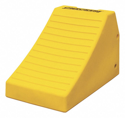 Wheel Chock 16 In H Urethane Yellow