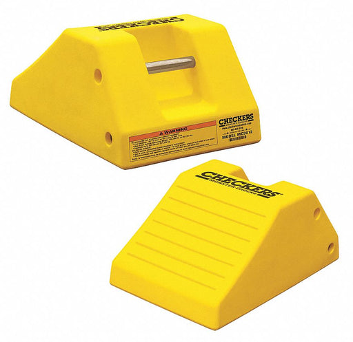 Wheel Chock 10-19/32In H Urethane Yellow