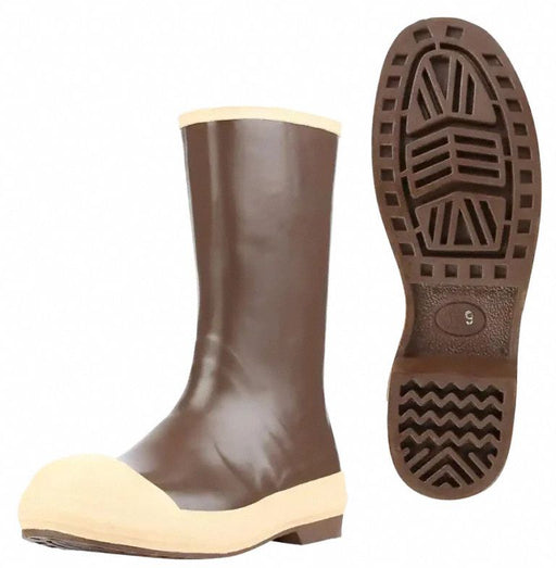 D0339 Rubber Boot Men s 8 Mid-Calf Brown PR
