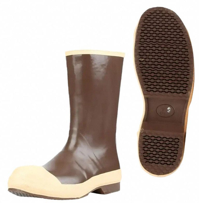 E1728 Rubber Boot Men s 10 Mid-Calf Brown PR