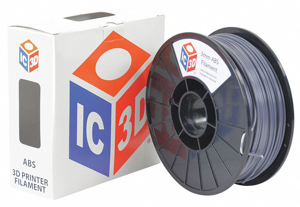 N0038 ABS Filament Grey 3mm 1kg Reel