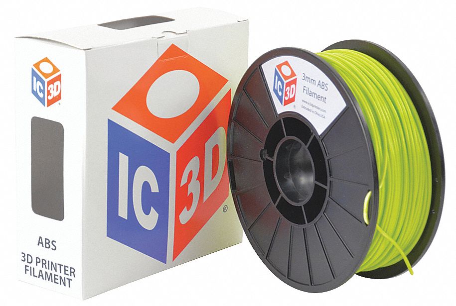 N0038 ABS Filament Green 3mm 1kg Reel