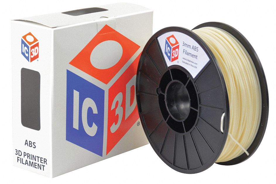 N0038 ABS Filament Natural 3mm 1kg Reel