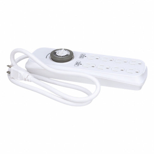Power Strip White 2 in 8 Outlets