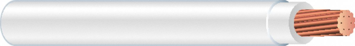 N0880 Wire THHN THWN White/Red 10AWG 1 250ft