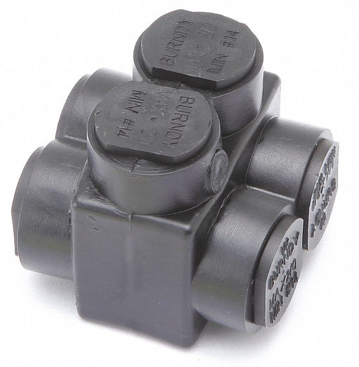 MultitapConnector Alum Blk Hex 2Port