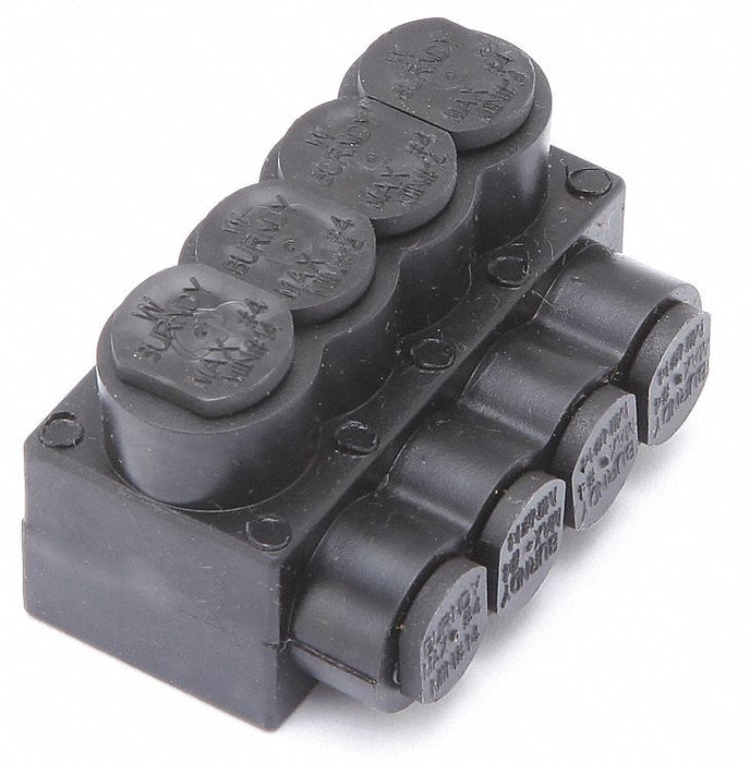 MultitapConnector Alum Blk Hex 4Port