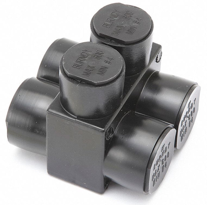 MultitapConnector Alum Blk Hex 2Port