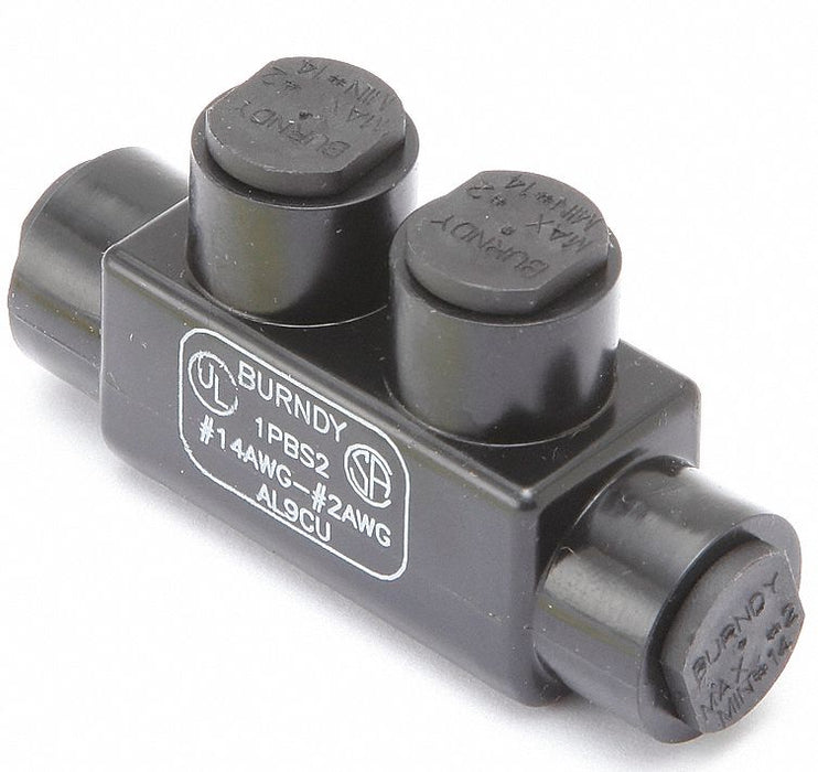 MultitapConnector Alum Blk Hex 2Port