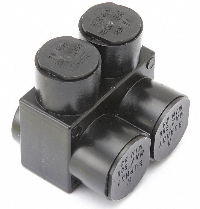 MultitapConnector Alum Blk Hex 2Port
