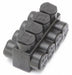MultitapConnector Alum Blk Hex 4Port